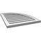 Ekena Millwork Quarter Round Top Right Surface Mount PVC Gable Vent w/ 2"W x 2"P Brickmould Sill Frame, 22"W x 26"H GVPQR22X2603SF - alternate 4
